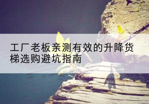 托克逊升降货梯怎么选-工厂老板亲测有效的升降货梯选购避坑指南